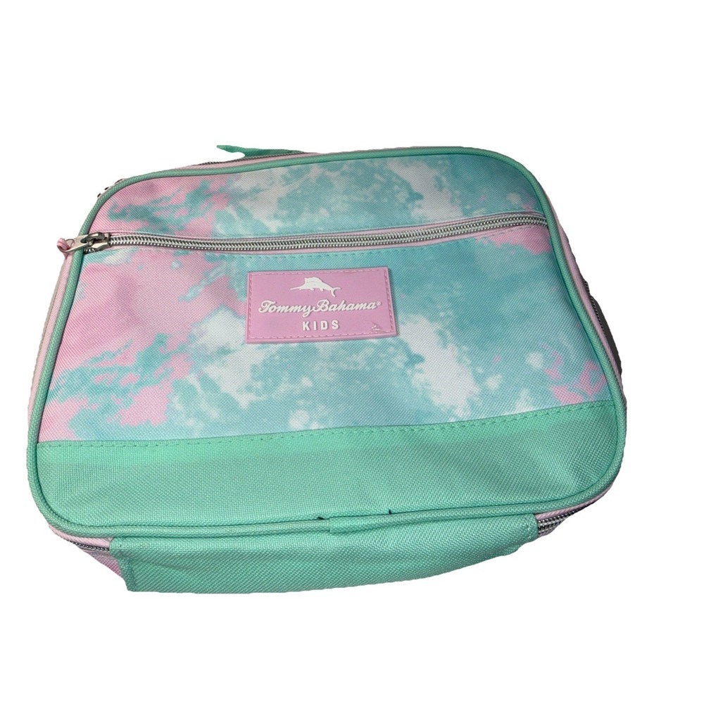 NWT Tommy Bahama KIDS Lunch Bag Cooler WITH ID‎ WINDOW PINK GREEN TIE DYE